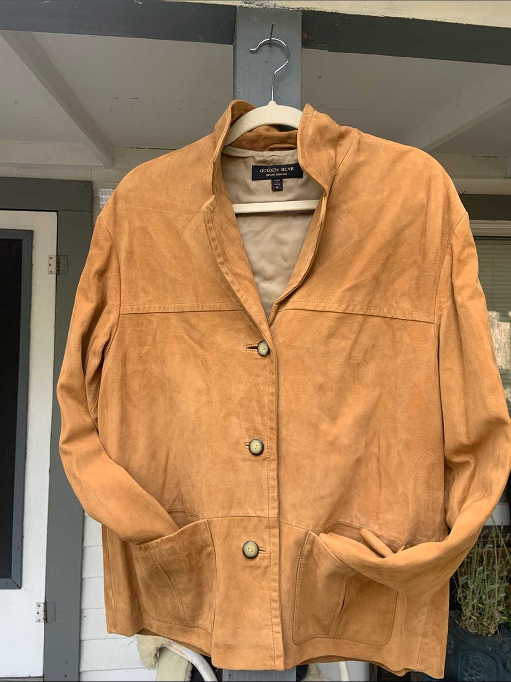 Vintage Women's Tan Suede Button-Front Jacket from Sundance catalog